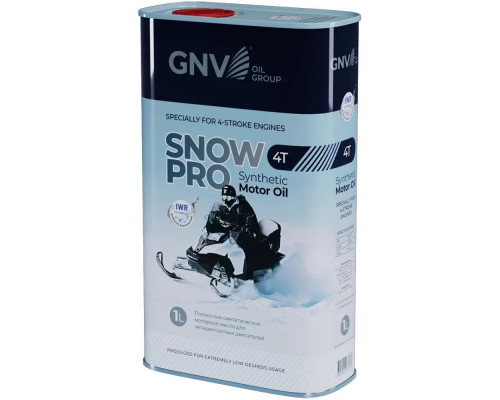 Масло для снегоходов GNV SNOW PRO 4T 1 л, синтетическое (металл. канистра) GSP4T121116201654040001