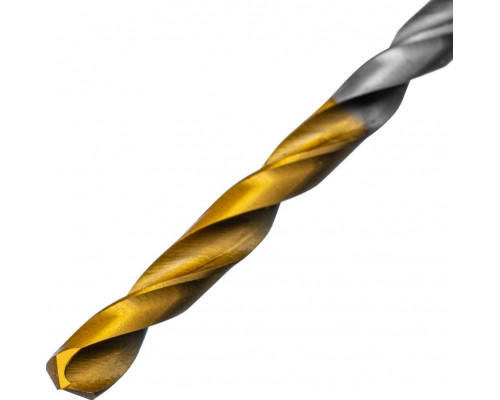Сверло по металлу Denzel Р6М5, Golden Tip спиральное 3,5x70мм, 2шт 718227