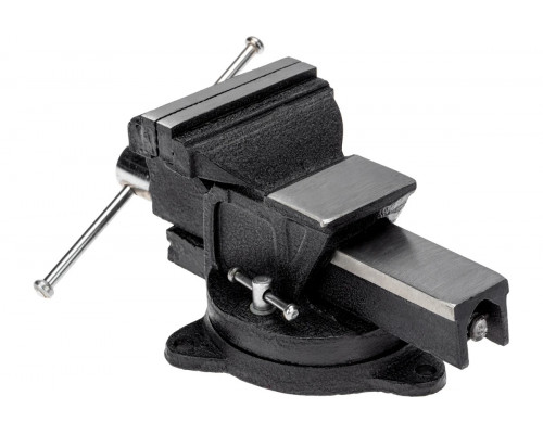Тиски Kranz KR-12-5101 слесарные 100мм, поворотные, с наковальней