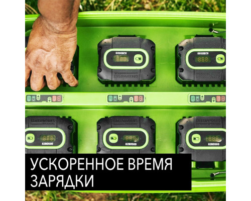 Зарядное устройство для аккумуляторов GREENWORKS 82.0V 2 955 107 (тележка) на 6 портов 2955107
