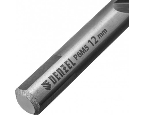 Сверло по металлу Denzel Р6М5, Golden Tip спиральное 12x151мм 718244