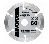 Алмазный диск для резки кафеля Worx WA5038 85х1,2х15 мм