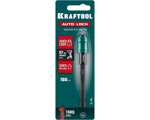 Адаптер KRAFTOOL AUTO-LOCK, 100 мм для шуруповертов ударный 26779-100