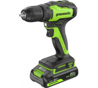Дрель-шуруповерт аккумуляторная GREENWORKS GD24DD35 24V, АКБ 2Ач и ЗУ 3704007CUA