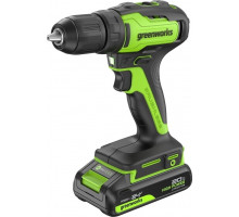 Дрель-шуруповерт аккумуляторная GREENWORKS GD24DD35 24V, АКБ 2Ач и ЗУ 3704007CUA
