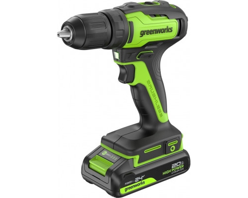 Дрель-шуруповерт аккумуляторная GREENWORKS GD24DD35 24V, АКБ 2Ач и ЗУ 3704007CUA