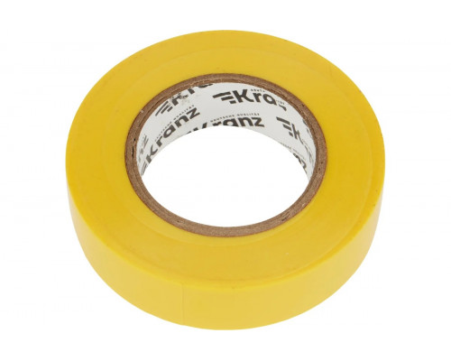 Изолента Kranz KR-09-2202 ПВХ 19 мм х25 м, желтая