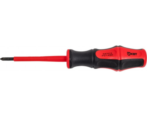 Отвертка диэлектрическая КВТ ПРОФИ 1000V PZ1 х 80 мм 78613 78613