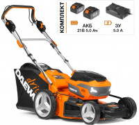 Газонокосилка аккумуляторная DAEWOO DLM 5042Li-S SET самоходная