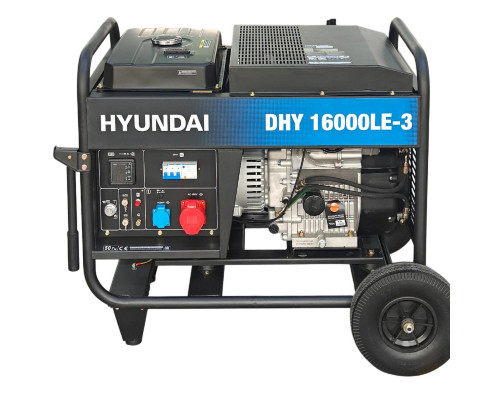 Электростанция дизельная с воздушным охлаждением HYUNDAI DHY 16000LE-3 открытая
