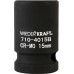 Ударная головка 6-гранная 1/2" WiederKraft WDK-710-4015 15 мм