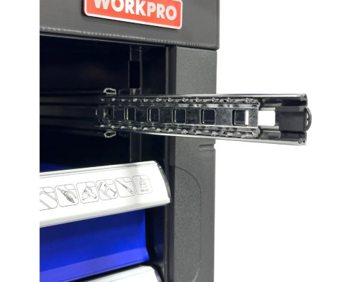 Тележка инструментальная WORKPRO WP285002B, 7 ящиков с 9 ложементами