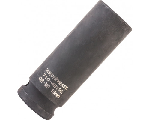 Ударная головка глубокая 6-гранная 1/2" 19 мм WiederKraft WDK-710-4019L