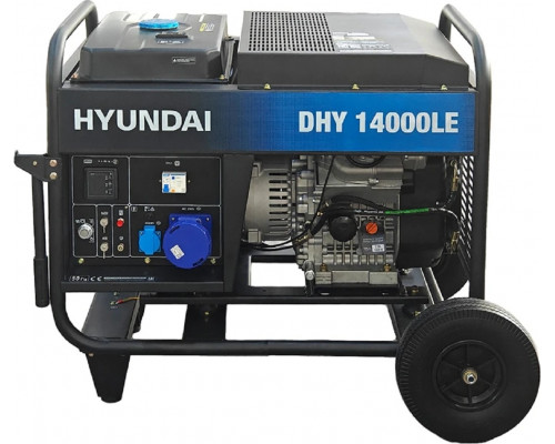 Электростанция дизельная с воздушным охлаждением HYUNDAI DHY 14000LE открытая