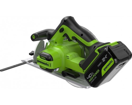 Пила циркулярная аккумуляторная GREENWORKS GD24CS 24V, АКБ 4Ач и ЗУ 1500907CUB
