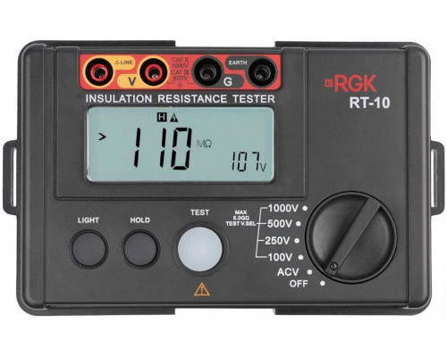 Измеритель сопротивления изоляции RGK RT-10