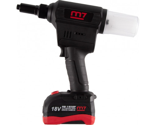 Клепальник MIGHTY SEVEN DR-102A1 аккумуляторный 2,4-6,4 мм, 18 В, 3 пр, кейс