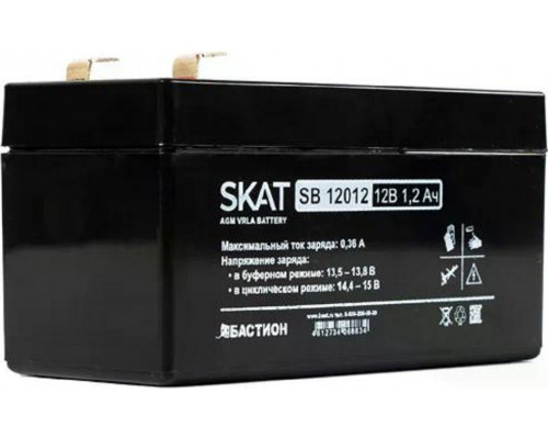 Аккумулятор SKAT SB 12012 AGM 12V 1,2 Ач