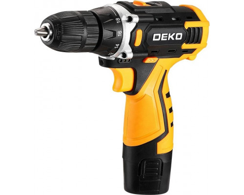 Дрель-шуруповерт аккумуляторная DEKO DKCD12V SET1 в кейсе + оснастка 13 шт, 2*2,0Ач 083-1022