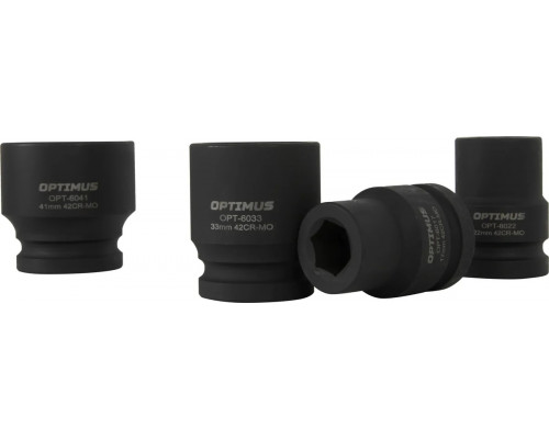 Набор ударных головок 3/4" Optimus OPT-60112, 17-41 мм, 12 предметов