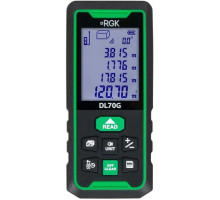 Лазерный дальномер RGK DL70G С ПОВЕРКОЙ зеленый луч с угломером 755733