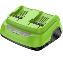 Зарядное устройство для аккумуляторов GREENWORKS 2958807 ультрабыстрое двойное 24V, 8А