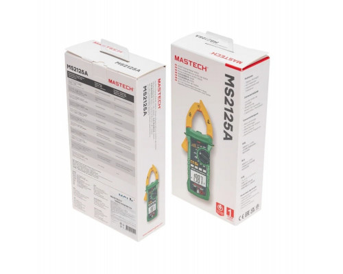 Клещи токоизмерительные MASTECH 13-1323 MS2125A с измерением постоянного тока и T-RMS