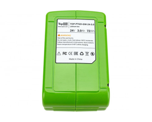 Аккумулятор TopON для Greenworks 24В, 3.0Ah (Li-Ion) TOP-PTGD-GW-24-3.0