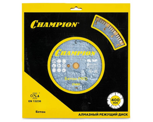 Алмазный диск для резки бетона CHAMPION Concrete Crunch PRO 400 C1601