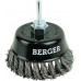 Щетка обдирочная для дрели BERGER BG1744 витая оцинкованная сталь 0.5 мм, d 100 мм, M14 + х