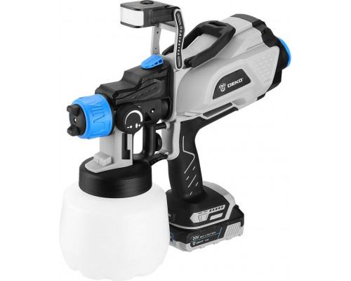 Краскопульт аккумуляторный DEKO SG20DK PRO 20В, 1200 мл, 2x3.0 Ач 083-1136