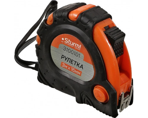 Рулетка Sturm 3 100 101, 3 м х 16 мм, 3100101