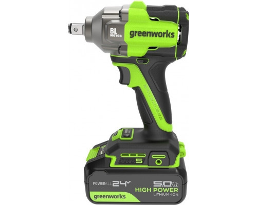 Гайковерт аккумуляторный GREENWORKS IW5500 24V, АКБ 5Ач и ЗУ 3805007CUG