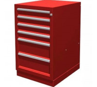 Тумба верстачная FERRUM с 6 ящиками 01.406R-3000 (красный) 01.406R-3000