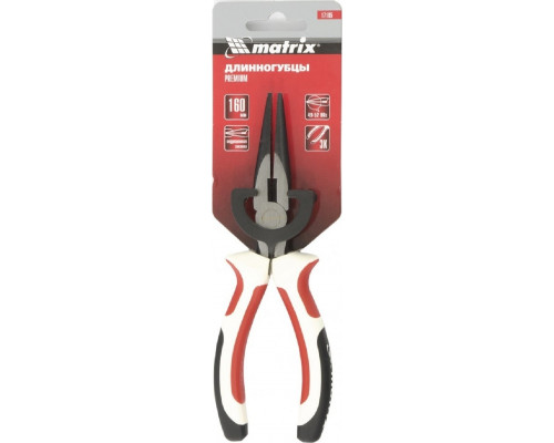 Длинногубцы MATRIX 17185 Premium, 160 мм, прямые