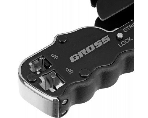 Пресс-клещи GROSS 17723 для обжима телеф. и компьют. клемм RJ45, 8P и RJ11