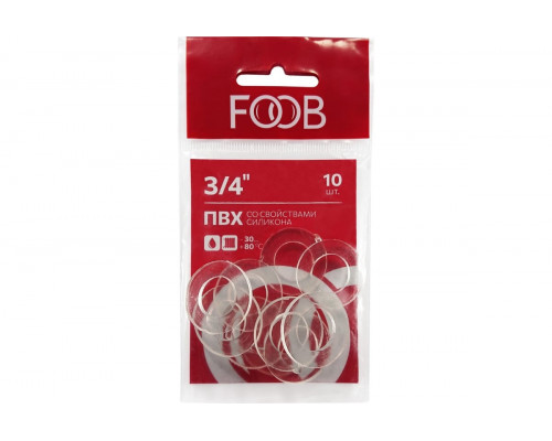 Набор прокладок ПВХ FOOB F20.42.10 3/4", 10 шт.