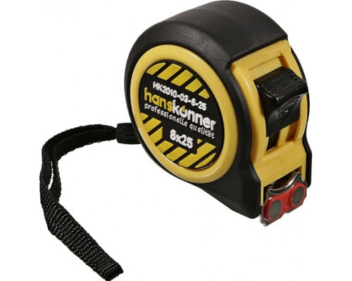 Рулетка HANSKONNER HK2010-03-8-25 с мощным магнитом