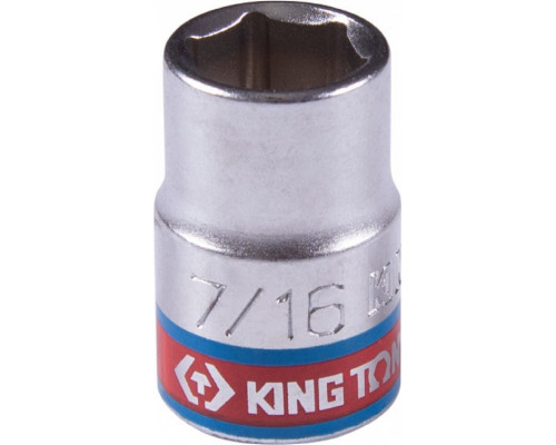 Головка 6-гранная 3/8" KING TONY 333514S 7/16"