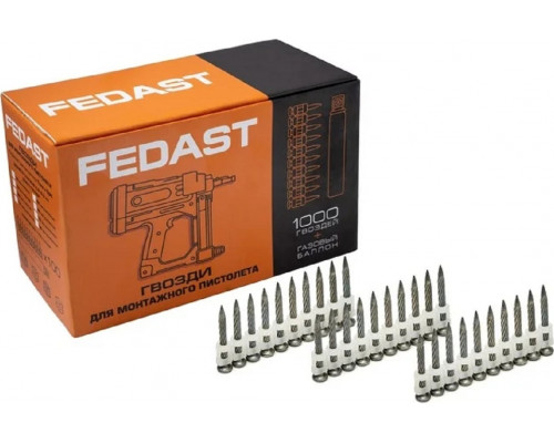 Дюбель-гвоздь монтажный FEDAST fd2732sbp 2.7х32 мм, винтовой (1000 шт/уп)