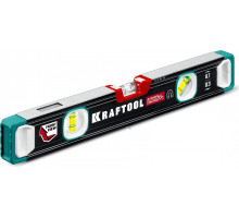Уровень строительный KRAFTOOL A-RATE CONTROL 400 мм, с глазком, сверхпрочный, магнитный 34988-40