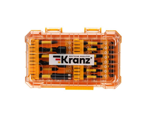 Набор бит и головок Kranz KR-92-0463 торсионных бит с магнитным держателем, 41 шт