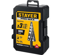Набор сверл по металлу STAYER Pro-Max 4-38мм, 3 шт. ступенчатых 29661-4-38-H3