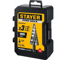 Набор сверл по металлу STAYER Pro-Max 4-38мм, 3 шт. ступенчатых 29661-4-38-H3