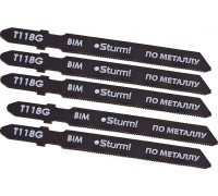 Пилки по металлу 5шт. Sturm T118G для тонких цветных металлов 5250401 5250401