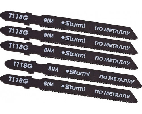 Пилки по металлу 5шт. Sturm T118G для тонких цветных металлов 5250401 5250401