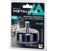 Алмазная коронка для мокрого сверления METALLICA Optima 68x55 мм #80 по стеклу, плитке 901588