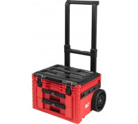 Ящик для инструмента DLT №1 с выдвижными отсеками 2+1, серия red pro, 60х51х42 4060
