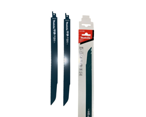 Полотна для сабельных пил MAKITA D-72768 по древесине с гвоздями 300x1,25x10tpi, 2 шт.