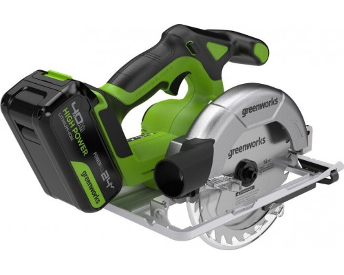 Пила циркулярная аккумуляторная GREENWORKS GD24CS165 24V, АКБ 4Ач и ЗУ 1501607CUB